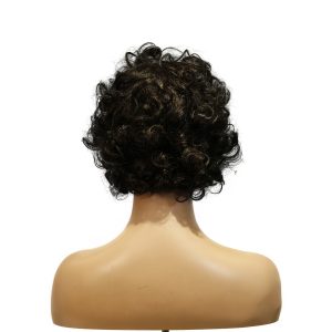 center wig machine made black wig remy hair tc002