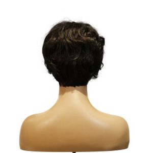 center wig machine made black wig remy hair tc041