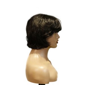 center wig machine made black wig remy hair tc063