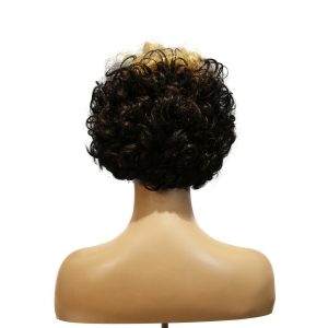 center wig machine made black wig remy hair tc004