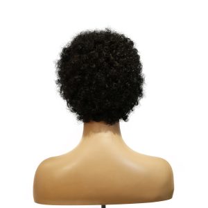 center wig machine made black wig remy hair h023