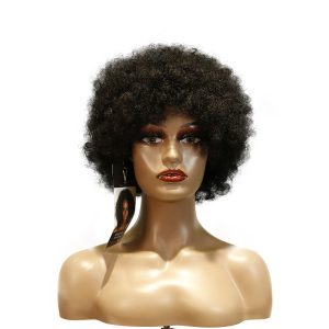 center wig machine made black wig remy hair tc010