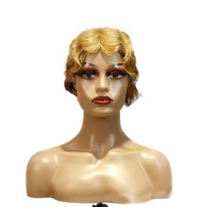center wig machine made #27 wig remy hair h001