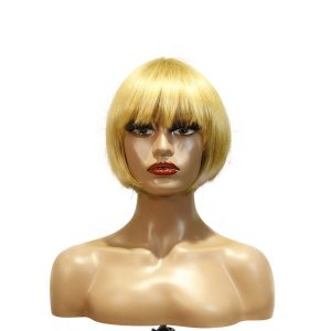 center wig machine made color wig remy hair