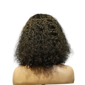 center wig machine made black wig remy hair tc047