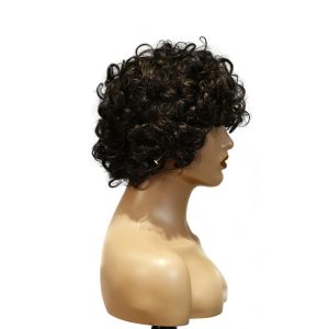 center wig machine made black wig remy hair tc002