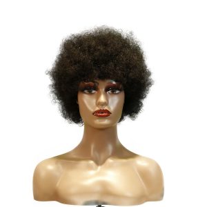 center wig machine made black wig remy hair 2301