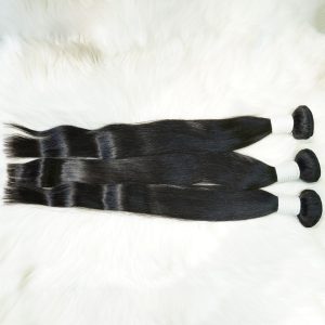 center wig remy hair black straight bundles brazilian weaving