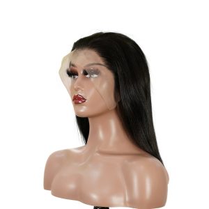 center wig 13x4 straight bob lace front wig natural black asian raw hair