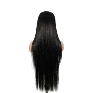 center wig 13x4 straight lace front wig natural black remy hair