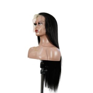 center wig 13x6 double drams straight lace front wig black remy hair