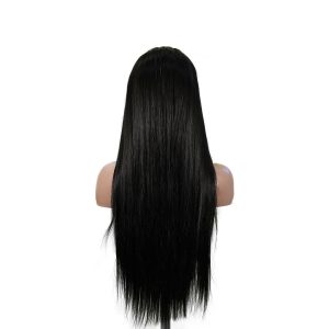 center wig 13x6 double drams straight lace front wig black remy hair