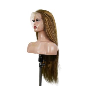 center wig 13x4 straight lace front wig m4&27 highlight remy hair 26 inch