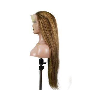 center wig 13x4 straight lace front wig m4&27 highlight remy hair 26 inch