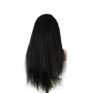 center wig 13x4 yaki straight lace front wig black remy hair