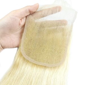 center wig remy hair 4x4 straight closure 613