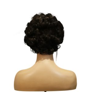center wig machine made black wig remy hair tc064
